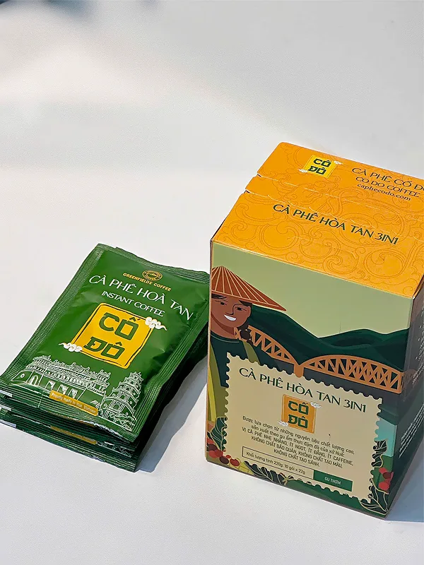 Hộp Cà Phê Hòa Tan 3in1 Cố Đô - Gu Thơm (Co Do 3in1 Instant Coffee Box - Flavor)
